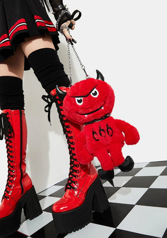 Little Lucifer Fuzzy Crossbody Bag