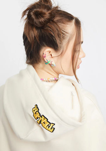 X Tom And Jerry Sand Chenille Hoodie