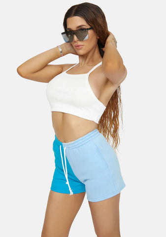 Blueberry Winning Point Sweat Shorts