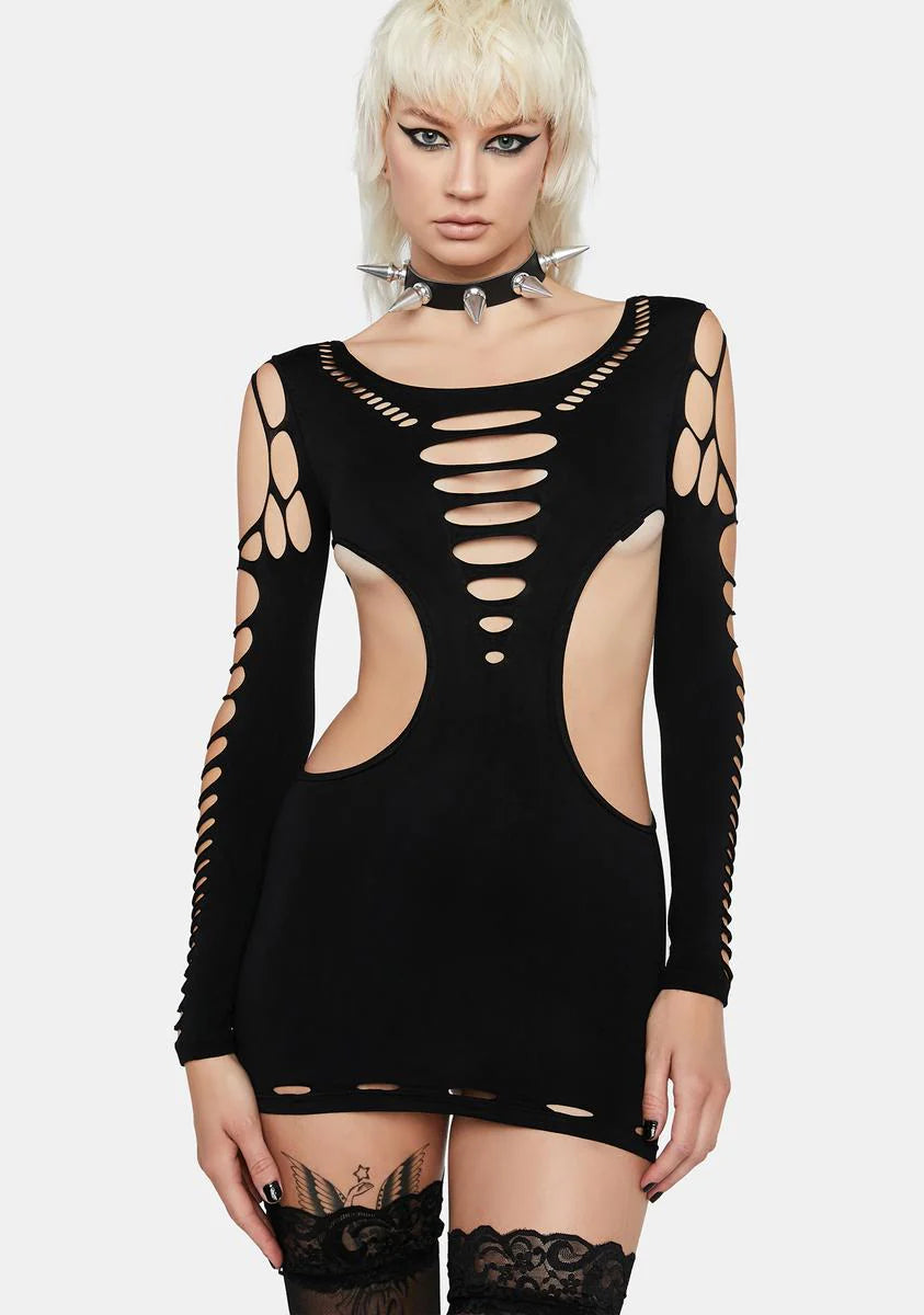 Blessed & Distressed Mini Dress