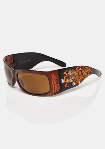 Brown Tiger Tattoo Sunglasses