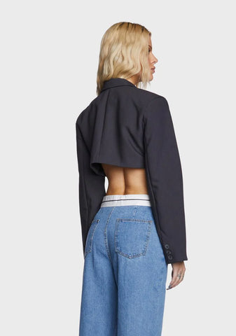 Amira Cropped Oversized Blazer