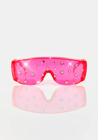 Candy Ready To Glow Rhinestone Sunglasses