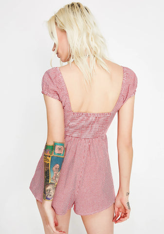Cry Wolf Gingham Romper