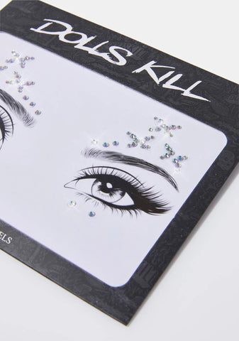 Sky Full Of Butterflies Iridescent Face Gems