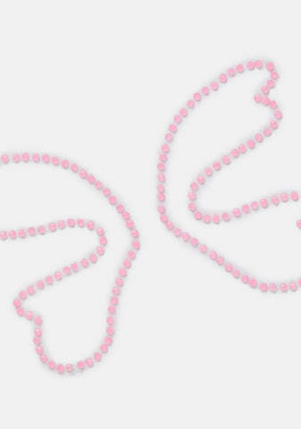 Pink Butterfly Rhinestone Face Gems