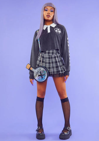 Escaping Danger Cropped Polo Tee