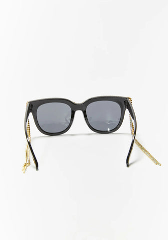 Slide Thru Rhinestone Sunglasses