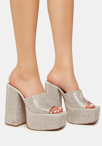 Tryx Rhinestone Platform Heels