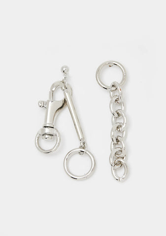 No Letting Go Chain Earrings