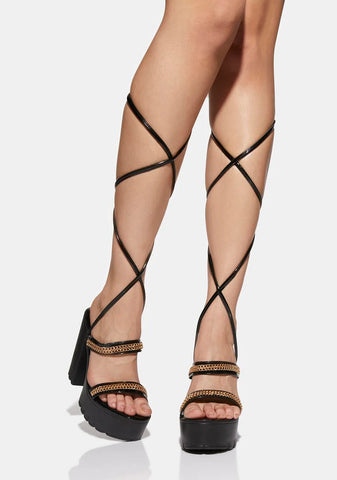 Noir Heavenly Vibe Platform Heels