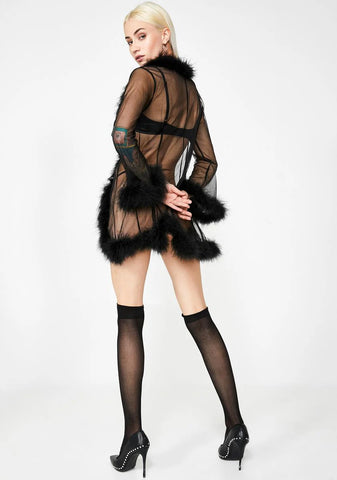 Wicked Dream Land Feather Robe