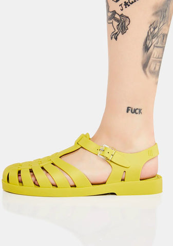 Light Green Possession Jelly Sandals