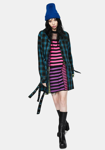 Skool Plaid Blazer Dress