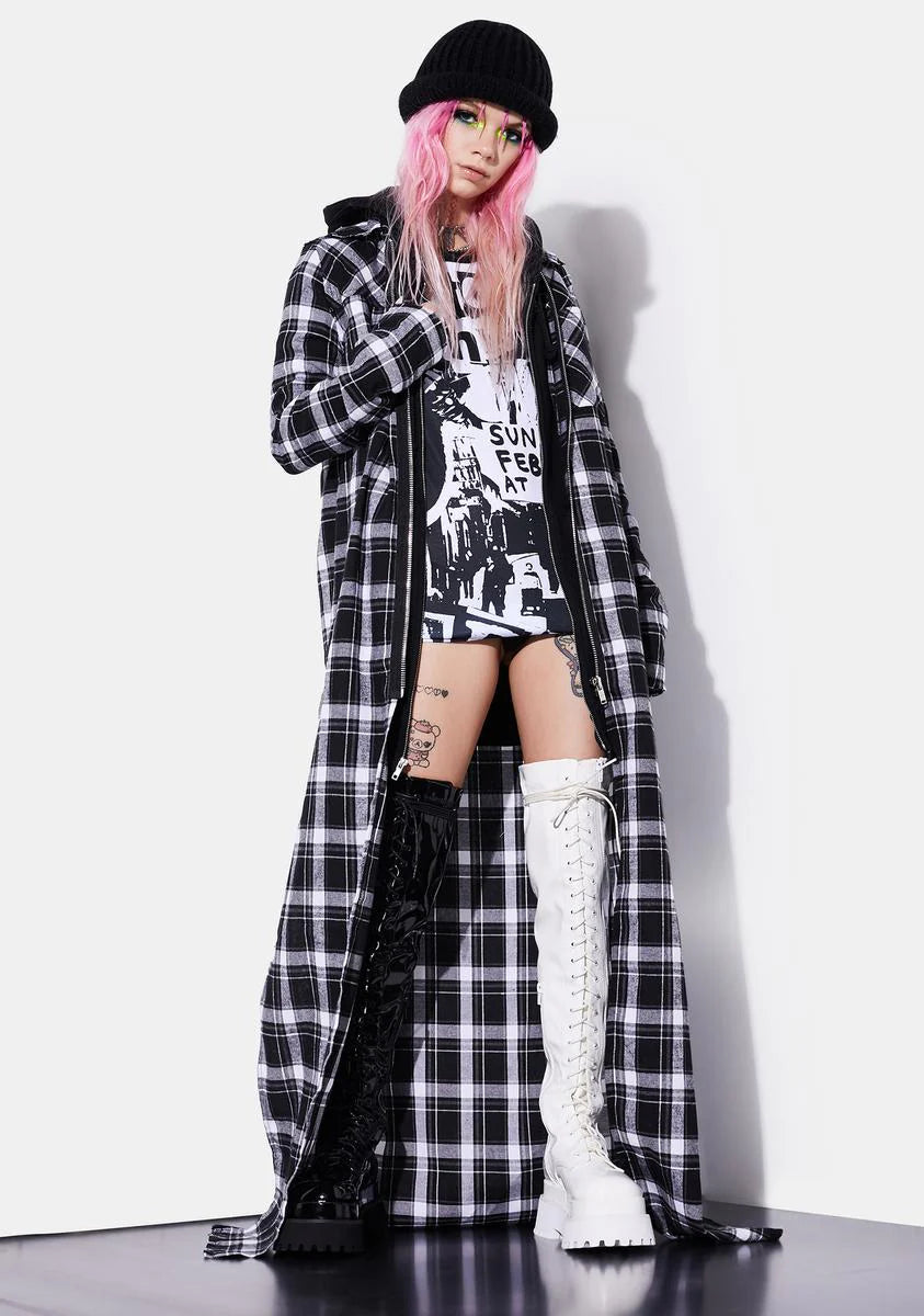 Dark Band Of Misfits Flannel Duster