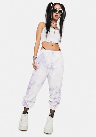 Violet Butterfly Tie Dye Sweatpants