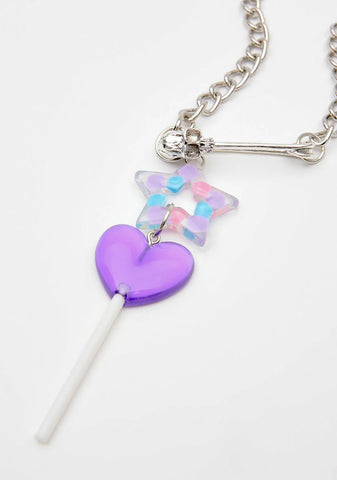 Bright Falling Stars Chain Necklace