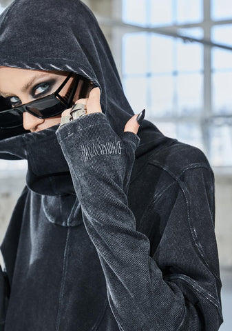 Bassline Worn Wash Hoodie Sweatshirt