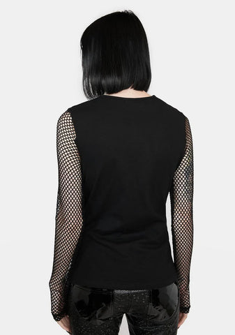 Keyhole Fishnet Top