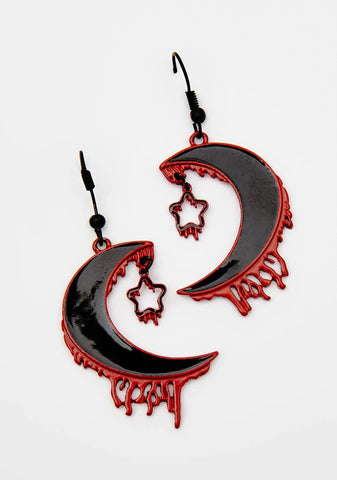 Sacrifice The Night Moon Earrings