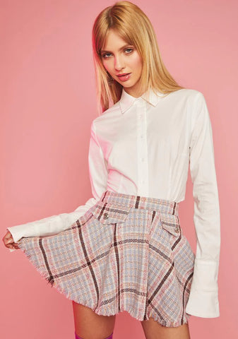Top Marks Tweed Skirt