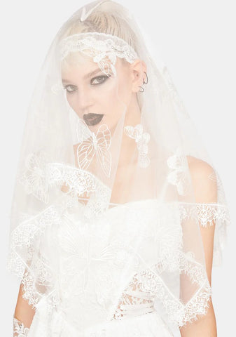 White Romantic Veil