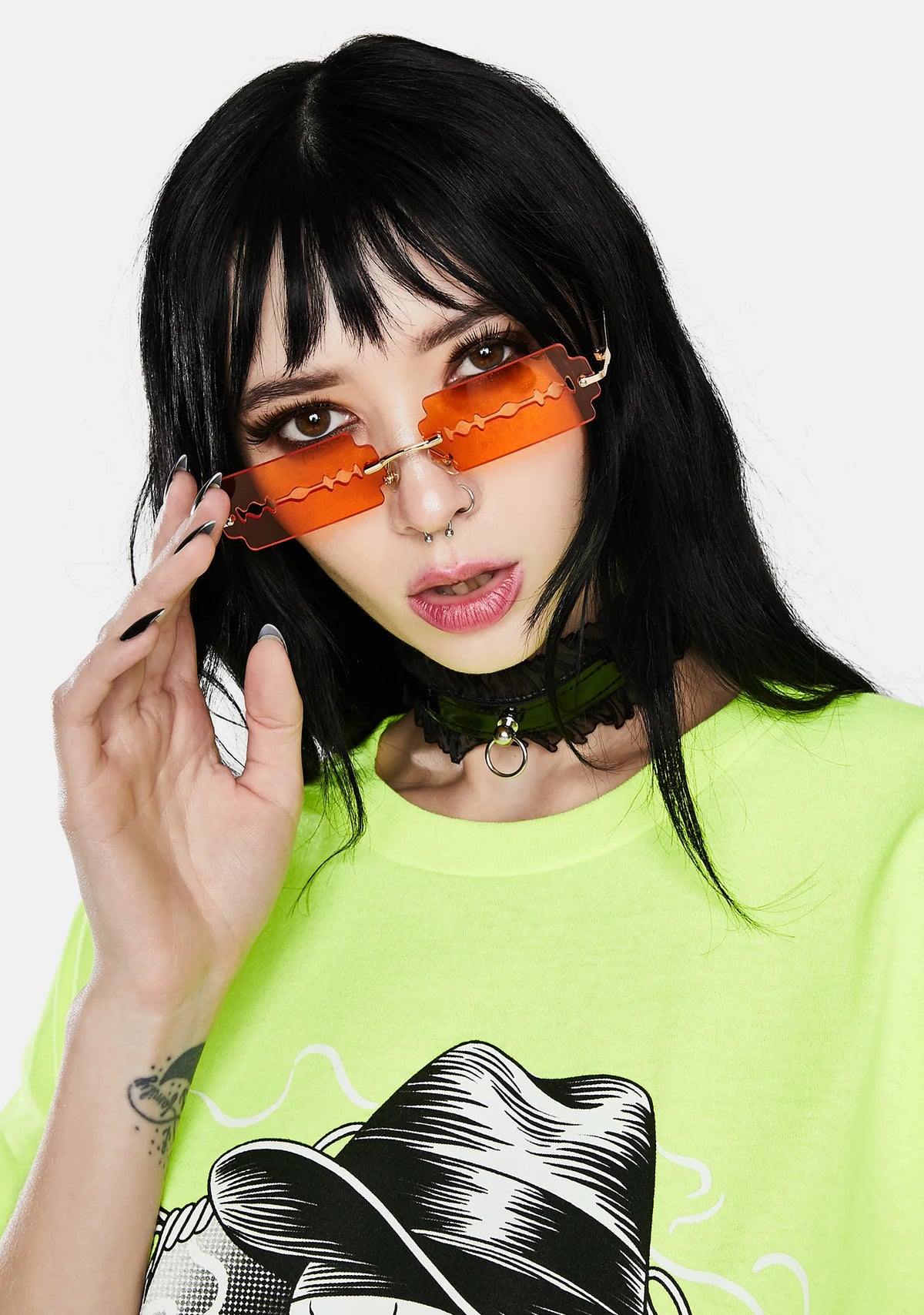 Amber Lethal Razor Blade Sunglasses