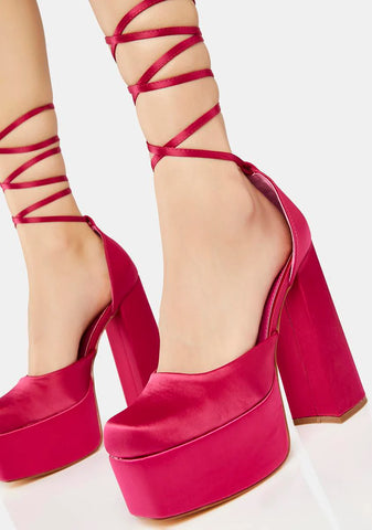 Magenta Plus One Platform Heels