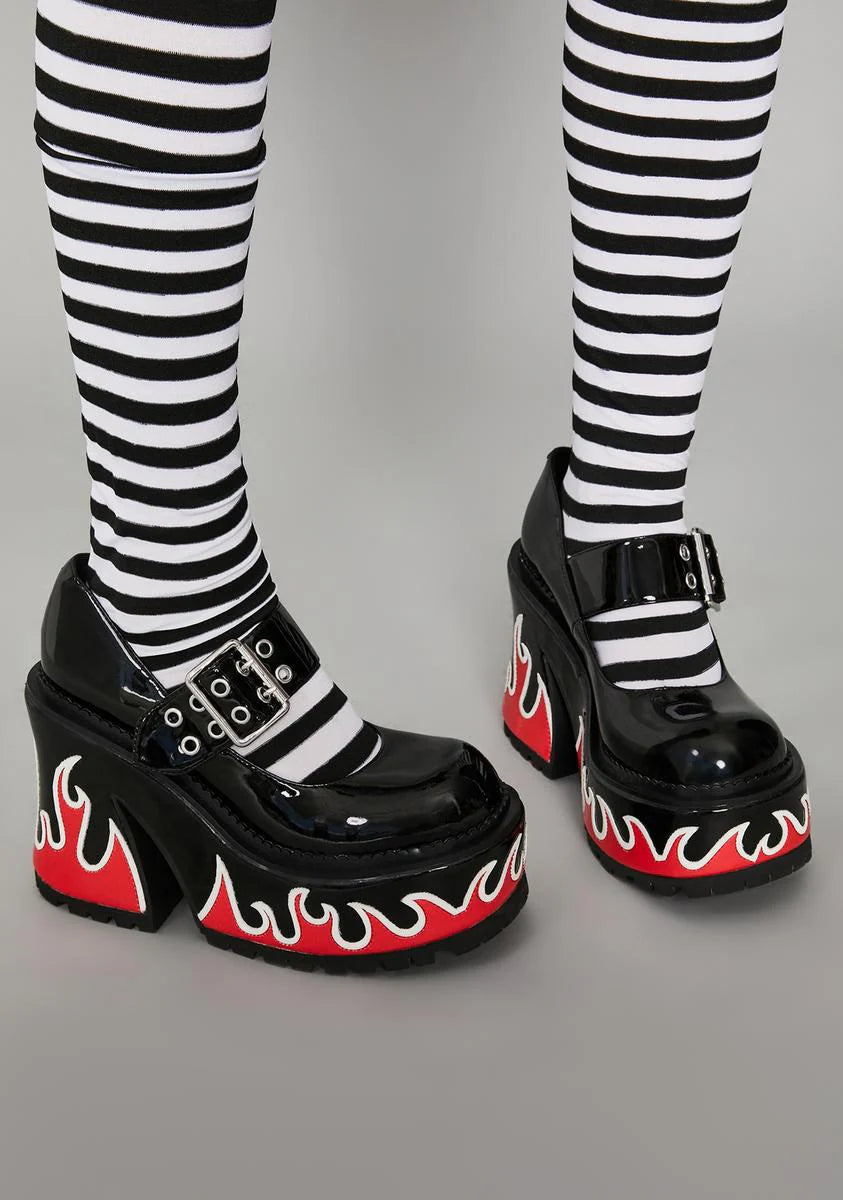 Hell And Back Patent Mary Janes