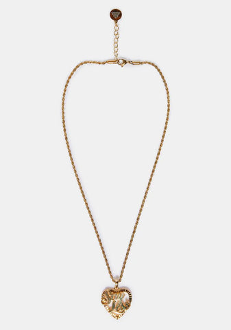 Say Less Heart Necklace
