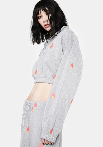 Little Fires Cropped Sweater