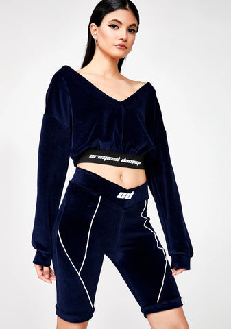 Velour Structured Shorts