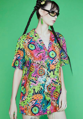 Lost In Space Oversized Button Up Shirt