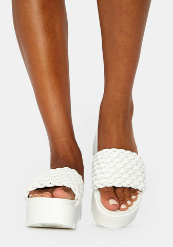 Bliss Totally True Platform Woven Slides