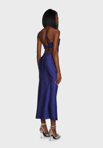 Navy Like A Glove Midi Dress