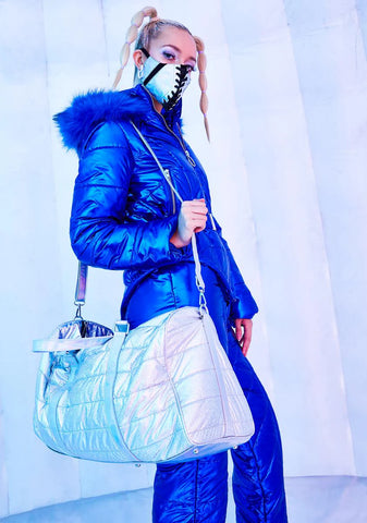 Cloudburst Holographic Weekender Bag