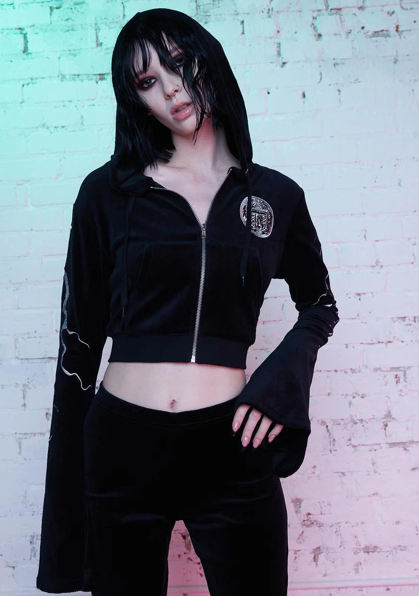 Hidden In Darkness Velour Jacket