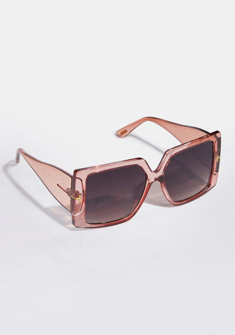 Rose Glam Getter Oversized Square Sunglasses