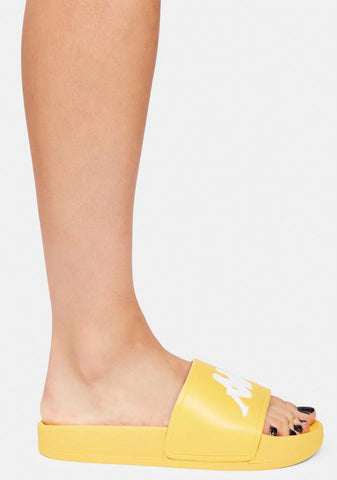 Yellow White Authentic Adam 2 Slide Sandals