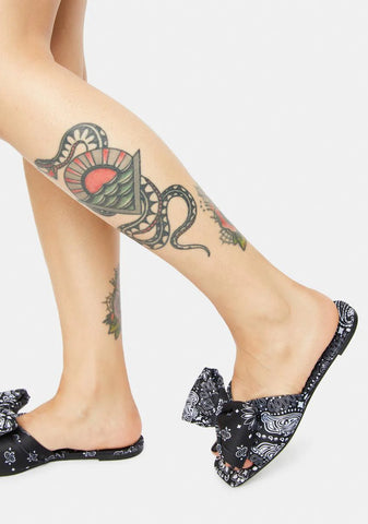 Dark Love Is Fleeting Slide Sandals