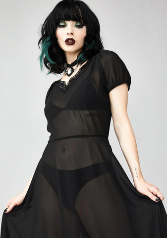 Sheer Deadication Maxi Dress