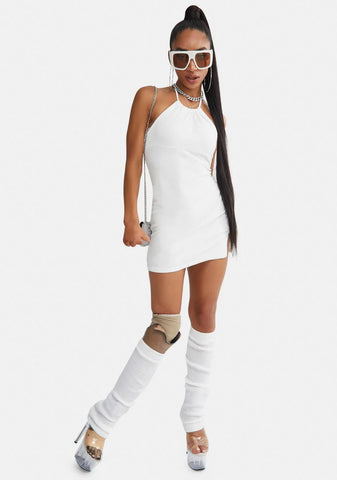 NYC & Me Terrycloth Halter Mini Dress
