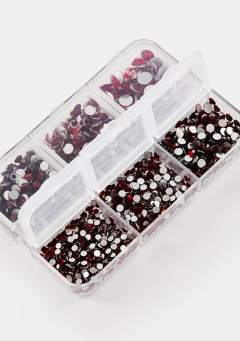 Black Cherry Rhinestone 6-Pack