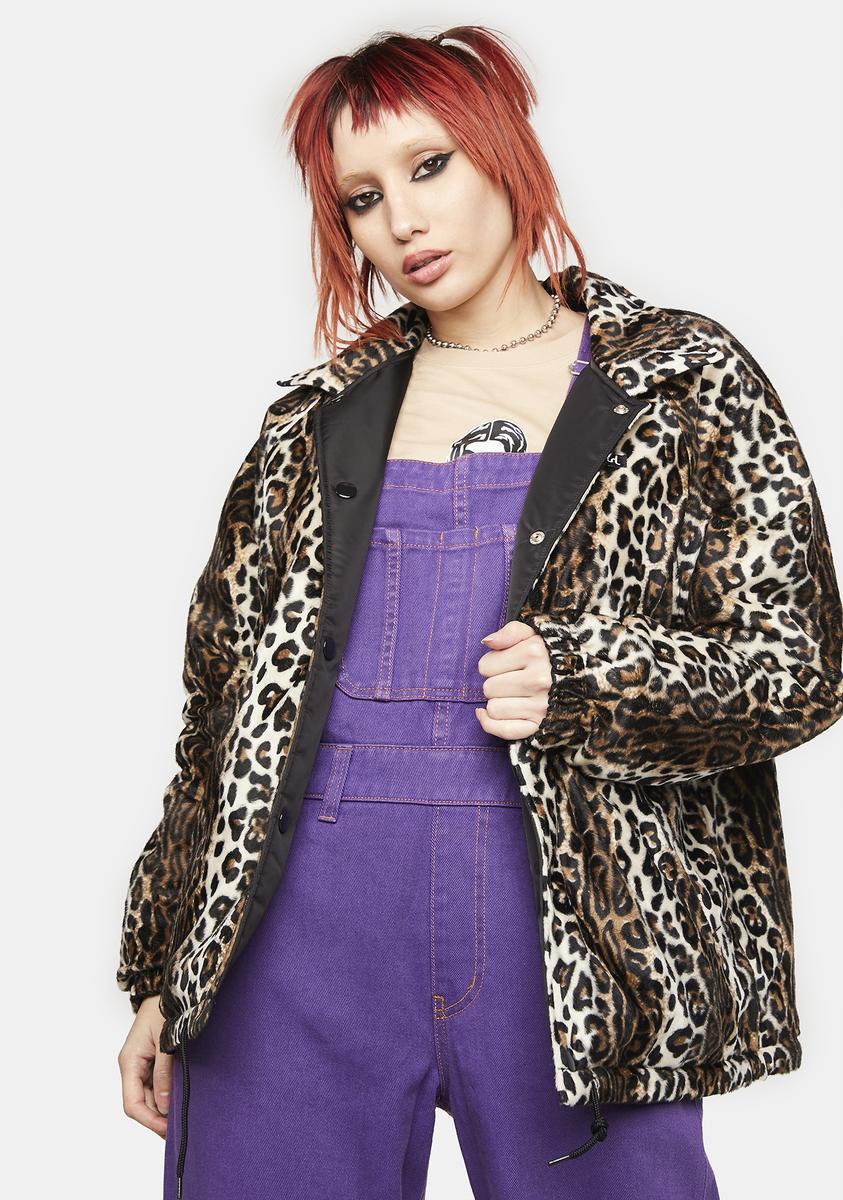 Reversible Leopard Print Coach Jacket