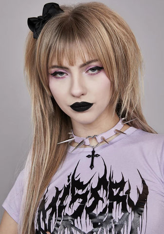 Reverent Wink Spiked Choker