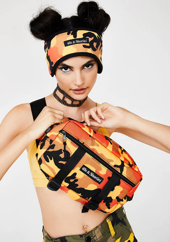 Orange Camo Side Pouch