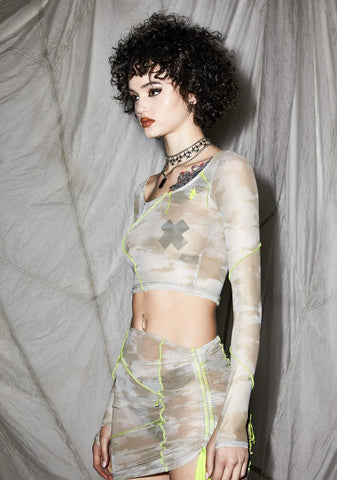 Reverb Desert Camo Mesh Top