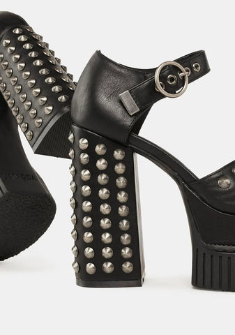 Studded Platform Heels
