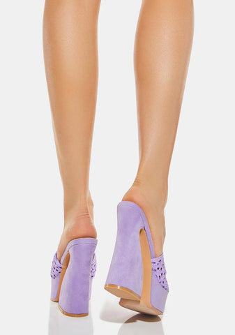 Lilac Hot Weekend Block Heels