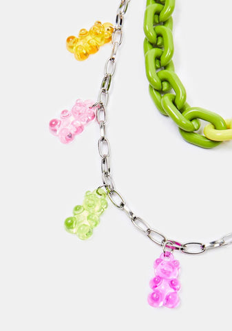 All The Treats Layered Gummy Bear Necklace